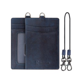 Kawaoto Men's Commuter Pass Case, Genuine Leather, Pueblo Leather, Holds 4 Pieces, Strap, Thin, Commuter Pass Holder, For Work or School Commutes, Dark indigo