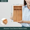 BEKVEM Small Silverware Organizer, Bamboo Kitchen Drawer Organizer, Utensil Holder,