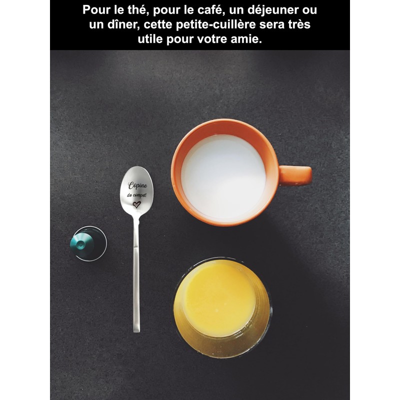 ZINELLO DESIGN - Engraved "Copine de Compet" Spoon - Original