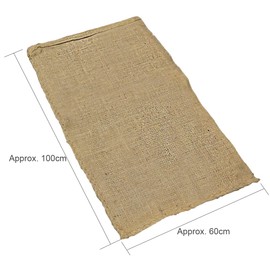 Single Heavy Duty Large Natural Hessian Bag Jute Sisal Sack for Flood Rescue Garden Produce Chaff Farm Storage Animal Clothes Cover Landscaping 60cm W x 100cm H
