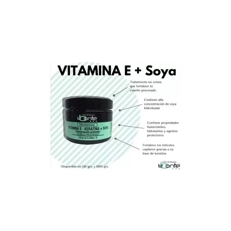 3 Pack Vitamina E Keratina +soya Labonte 150g