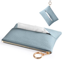 Wasenn Hanging PU Leather Tissue Case Tissue Cover Blue