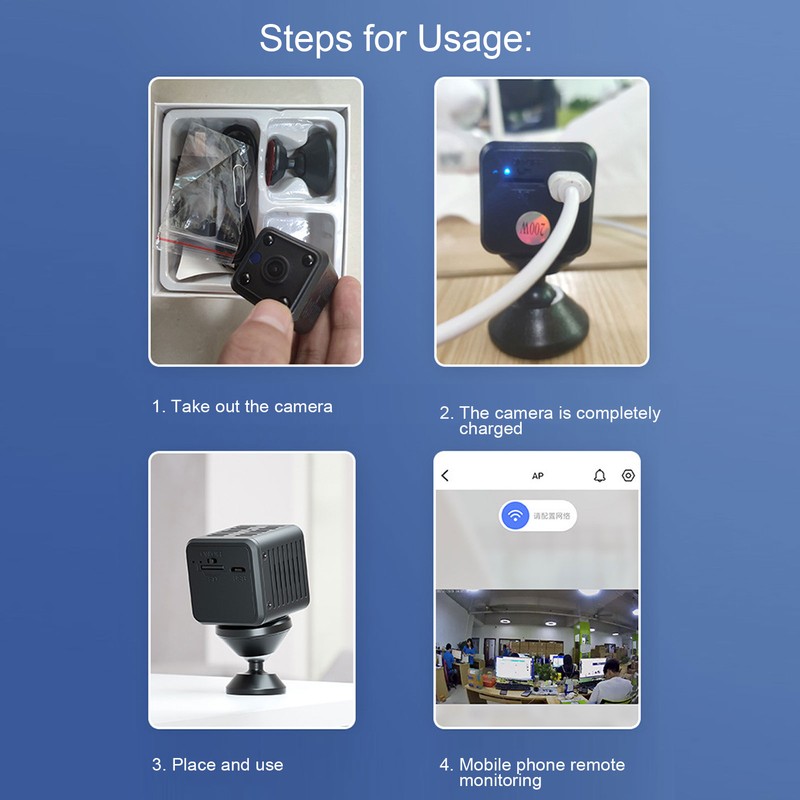 Wireless Monitor Camera 1080P High Definition Mobile Remote Network Security