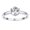 Prosilver 1 Carat White Cubic Zirconia Rings for Women Sterling