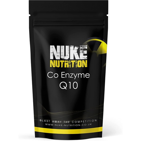 Nuke Nutrition COQ10 Supplement 100mg | 180 Co Enzyme CQ10 High Strength Capsules | Powerful Antioxidant for Heart and Cardiovascular Health | Co Enzyme Q 10 High Absorption | Vegetarian Friendly