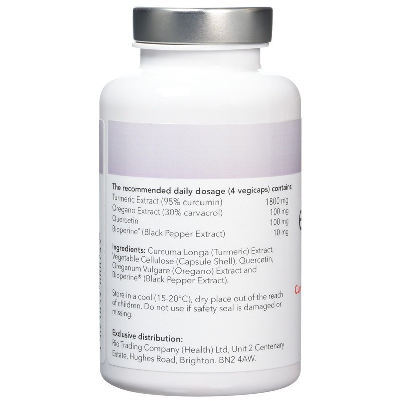 Epigenar Curcumin Oregano Quercetin Complex 60 Vegi Capsules, 30 g