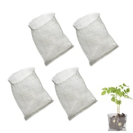 Sgphrzlt 4 Pack 3 Gallon Stainless Steel Plant Root Gopher Baskets, Reusable Gopher Wire Mesh for Underground, Proof Moles Vole Wire Barrier Cages for Trees Bulbs Flowers Protection