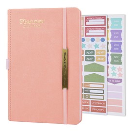 A5 Size 18 Month Week to View Diary 2025-2026, Agenda A5 2025 2026 Daily Weekly Monthly Planner（Jul. 2025 to Dec.2026）(Pink)