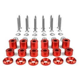 42-Piece Mounting Hardware Kit – Red – Compatible with Tech Plates & MOLLE Panels, Includes Stainless Steel Screws, Aluminum Spacers & Washers
