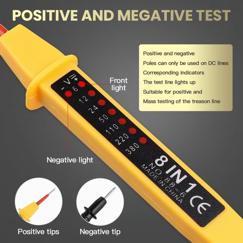 TECHZOCO Electrical Circuit Tester, Electrical Voltage Tester, AC and DC