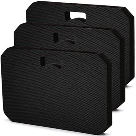 Hacaroa 3 Pack Extra Thick Kneeling Pad, EVA Foam Garden Kneeler Comfortable Knee Pad Cushion for Work, Gardening, Baby Bath, Exercise, Yoga, Water Resistant, Black