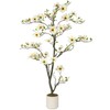 6FT Faux Magnolia Plants Artificial Flower Trees Fake Plants For