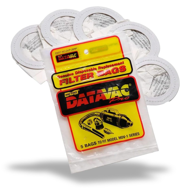 METROVAC DVP-26RP Disposable Bags - Convenient 5-Pack - Compatible with
