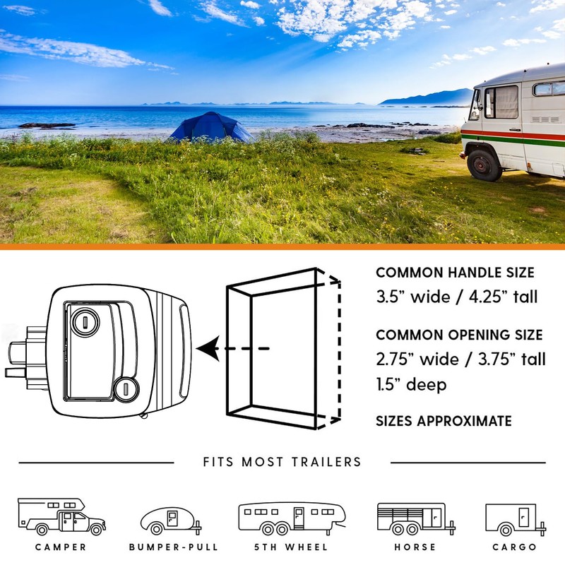 AOTWSEN Camper Door Lock,Rv Door Lock Replacement- Paddle Handle Deadbolt