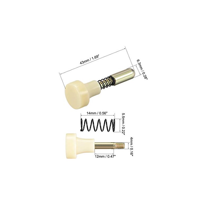uxcell Plunger Latches Spring-Loaded 6.3mm Dia Head 5.5mm Dia Spring