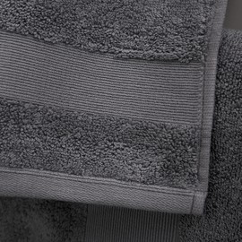 Catherine Lansfield Anti Bacterial Soft & Absorbent Cotton Hand Towel Charcoal Grey