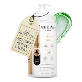 Gel Reductor 1000 ml | Gel Corporal con Alcanfor, Hiedra Europea y Alga Laminaria para Reafirmar, Reducir Medidas y Combatir Celulitis | Marie d'Argan