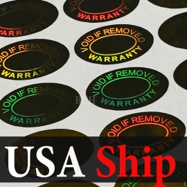 BCH LOT Warranty Void If Removed Tamper Proof Labels -Tamper Evident Hologram 15x7mm