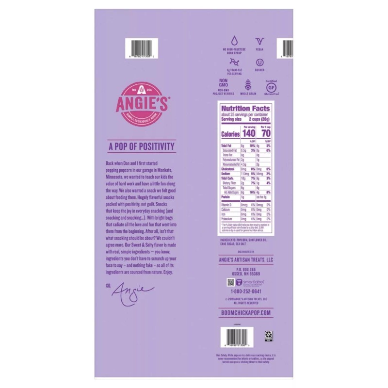 Angie's Boom Chicka Pop Whole Grain Sweet & Salty Kettle