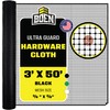 Hardware Netting Plastic Mesh 3' x 50' Black, Tree Guard
