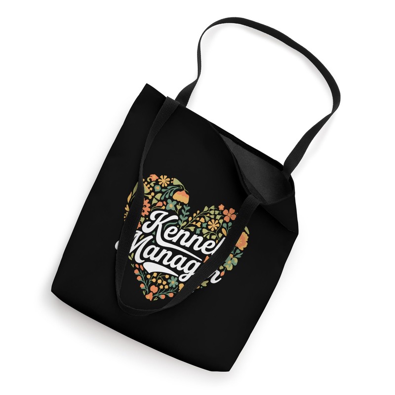 Kennel Manager Heart Shaped Floral Motif Tote Bag
