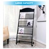 Kenpiko Floor-Standing Magazine Rack, 4-Layer Brochure Display Stand Tiered Design