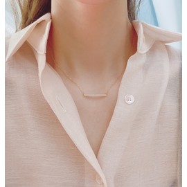 14K cubic daily necklace gift gold cubic daily necklace gold (yellow gold) / 14K 큐빅 데일리 목걸이 선물 금 큐빅 데일리 목걸이  골드(yellow gold)