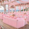 Wish Care Pink Tulle Rectangle Tablecloth - 6 Foot Rectangle