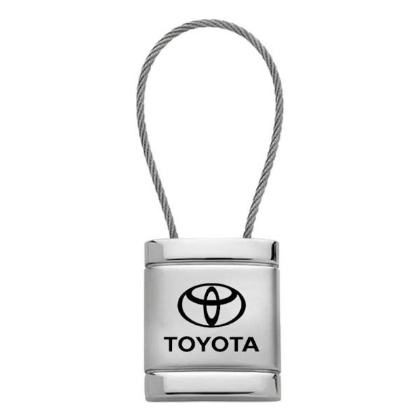 Toyota Satin Chrome Cable Key Fob (Silver)