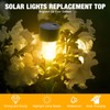 24 Pieces Replacement Solar Light Top Parts Waterproof Warm White