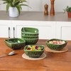 vicrays Ceramic Square Bowls Set - 24 Ounce Soup Dessert