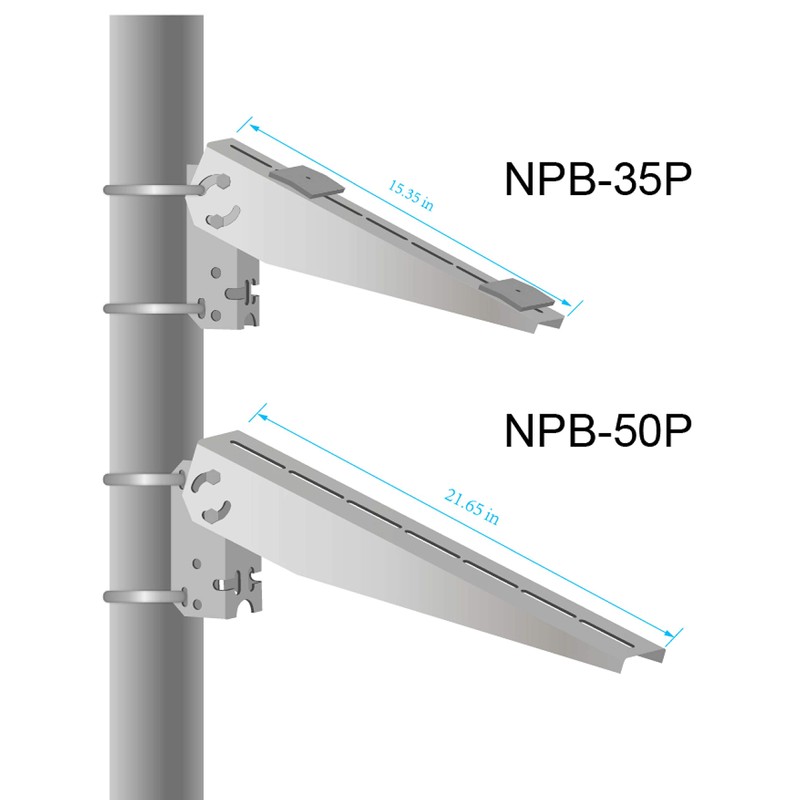 Newpowa Universal Solar Panel Mounting Bracket Single Arm Pole, Wall