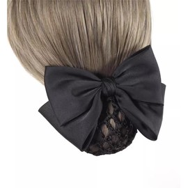 Redecilla con Lazo para el Pelo Cabeza Femenina Redecilla for El Cabello Placa De Enfermera(Black)
