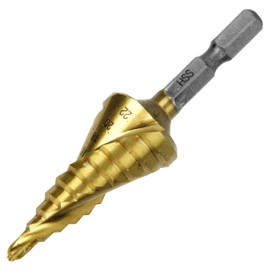 SK11 SSD-2 Hexagonal Shaft Spiral Step Drill for Ironwork 0.1 - 0.9 inches (4 - 22 mm)