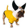iChoue Buffalo Horn Winter Coats Clothes Hoodies Costumes for French Bulldogs, Pugs, English Bulldogs, Keep Your Dogs Warm and Stylish. Add Fun to Your pet’s Wardrobe - Yellow Black, XXLarge