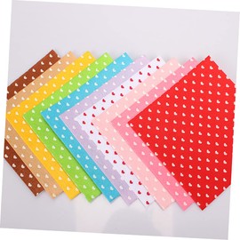 OHPHCALL 10pcs Nonwoven Fabric Heart Pattern DIY Craft Material Vibrant Colors for Arts Crafts Easy to Cut Durable for Making and Decorations