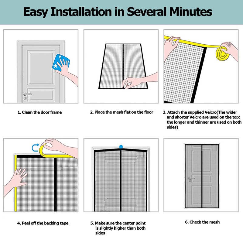 Magnetic fly screen balcony door 80 x 220 cm, various