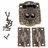 dophee 1Pc Decorative Embossing Box Hasp Latch Lock and 2Pcs