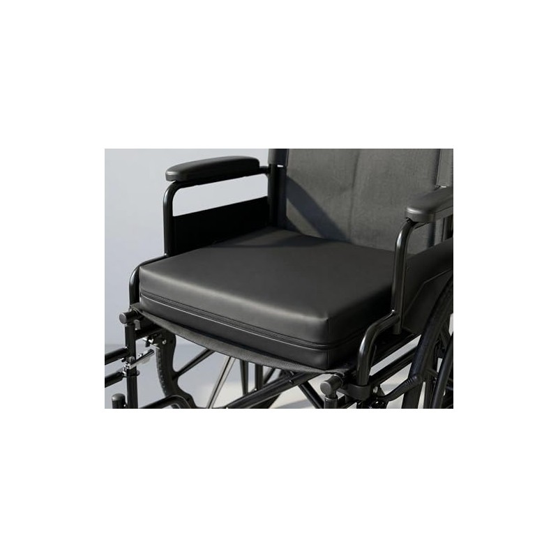 PEPE Mobility Wheelchair Cushion 42 cm (16.5"), Pressure Relief, Black