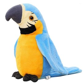 iNszkoos Talking Parrot Repeat What You Say Electronic Mimicry Pet Plush Toy, Funny Pronunciation Talking Parrot Soft Toy, Good Helper in Learning to Speak for Kids Funny Gifts