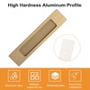 MOROBOR 18CM Self-Stick Rectangual Sliding Door Pulls, 2pcs Champagne Gold