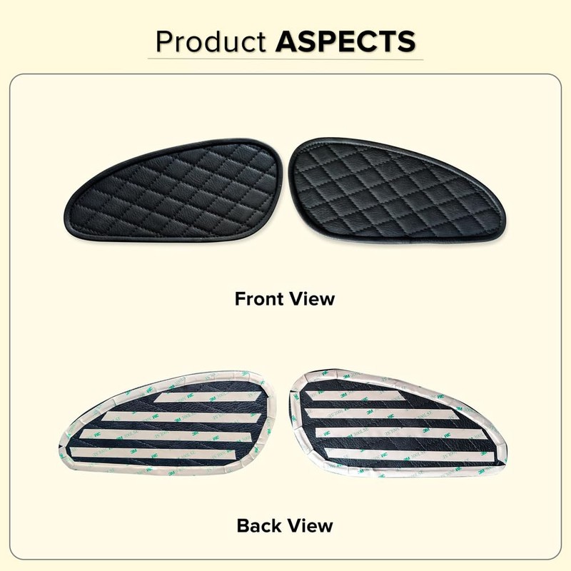 Re Interceptor Motorcycle Tank Pad, Pair of Motorcycle Fuel Tank