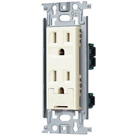 WN11329 Embedded Ground Double Outlet with Ground Terminal, Box of 5