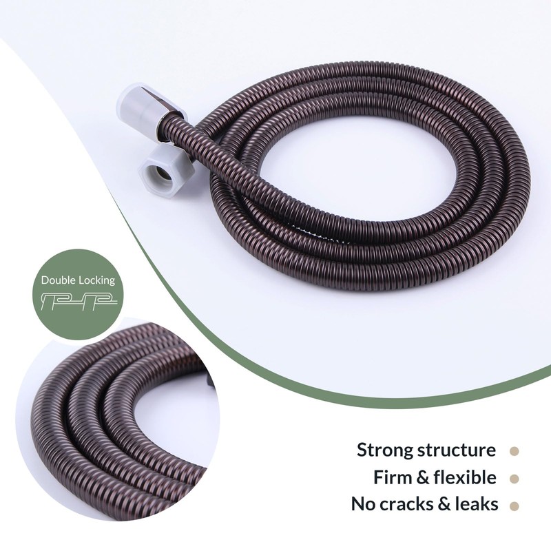 Flexible Shower Hose 59 Inches, APLusee 304 Stainless Steel Shower
