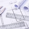 4 pcs Rulers 30cm, Dual Scale Ruler with Metric &