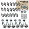 Surpass Garage Door Hardware Kit Roller/Hinge/Top Bracket/Wire Rope (for 16'x8'