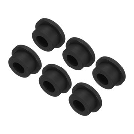 MECCANIXITY High Temp Silicone Plug Mount Dia 22mm/0.87 Inch T Shaped Solid Rubber Stopper Hole Plugs for Coating Plating Waterproof Sealing Plugs Black Pack of 6(OD 29mm/1.14 Inch)