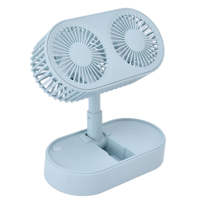 Desktop Double Fan Dual Motor 135° Angle Adjustable Handheld Fan