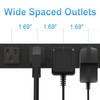 6 Outlets Metal Power Strip, Wall Mount Heavy Duty Power
