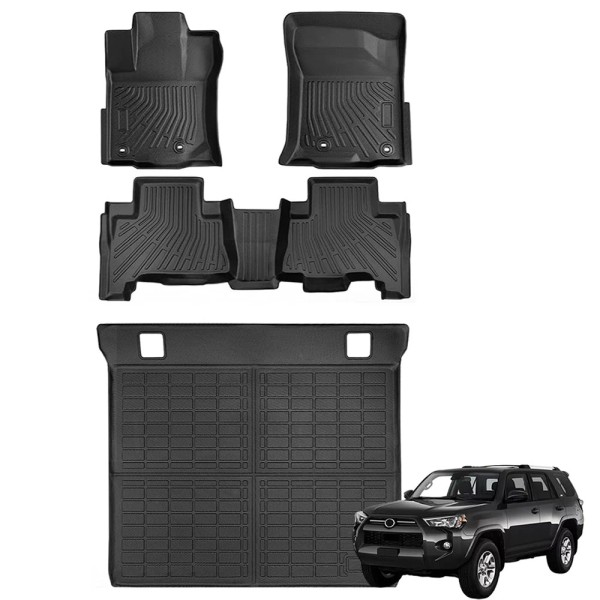Geartronics 4PCS Floor Mats +Cargo Liner Set for 2020-2024 Toyota